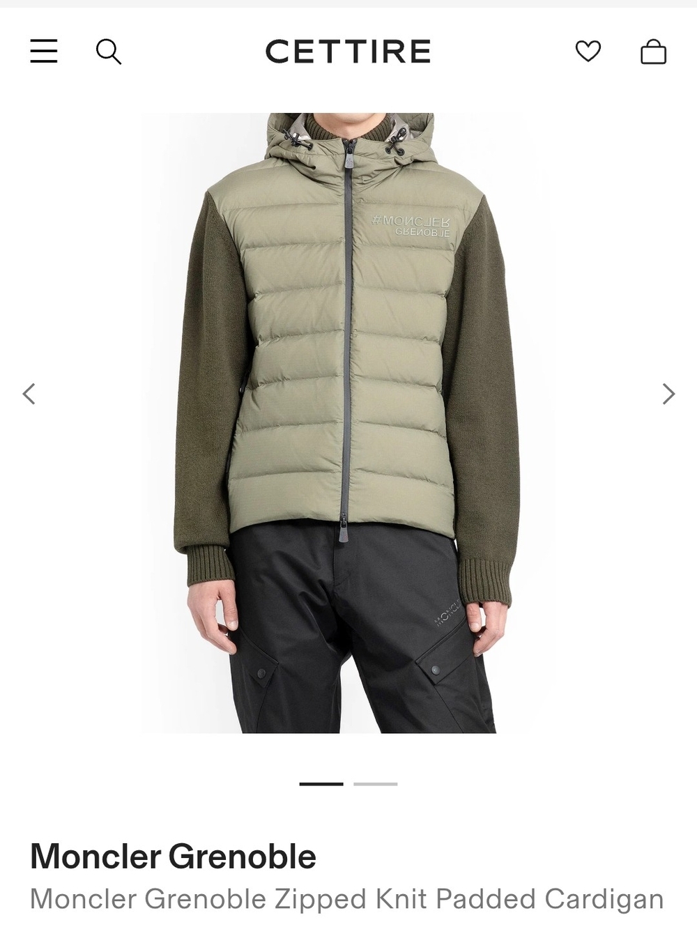 Moncler Grenoble Down-paneled Wool-blend TRICOT CARDIGAN